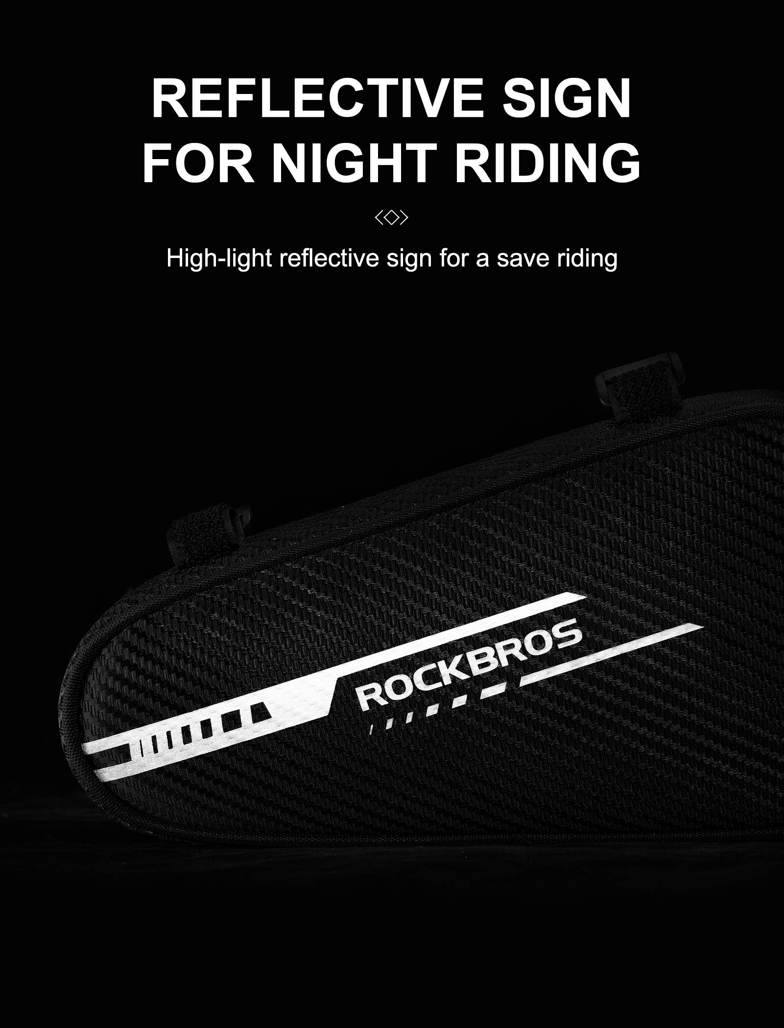 ROCKBROS Bike Bag Bicycle Frame Bag Bike Triangle Storage Bag Bike Accessories Pouch Cycling Pack for MTB Road Bicycle Accessories - Image 6