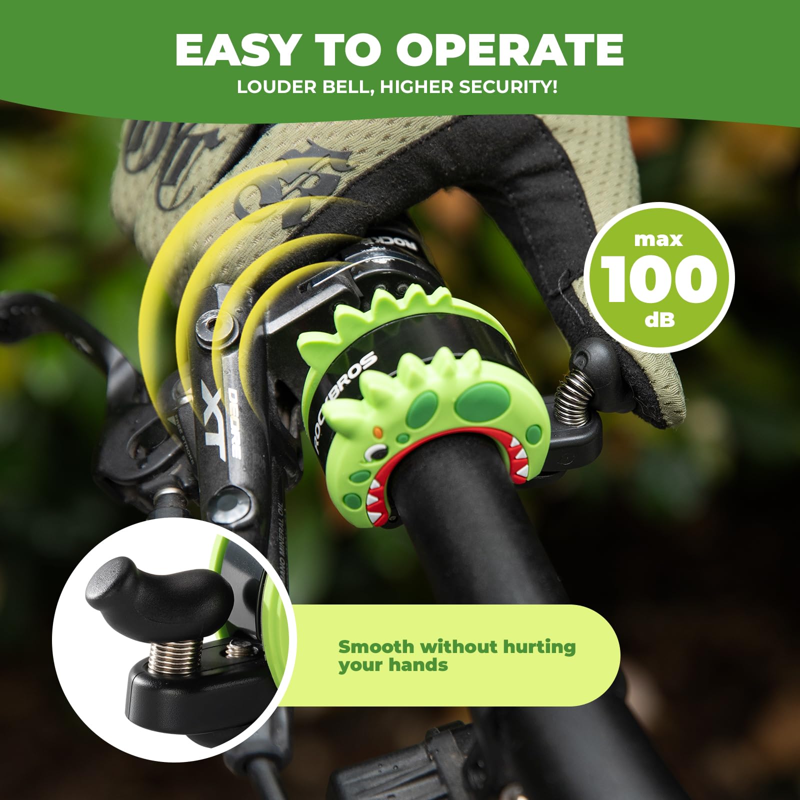 ROCKBROS Bike Bell Aluminum Alloy Bicycle Bell Mountain Bike Bells for Kids Adults with Loud Sound and Fit for 0.87-1in/22-25.4mm Bicycle Handlebars - Image 3