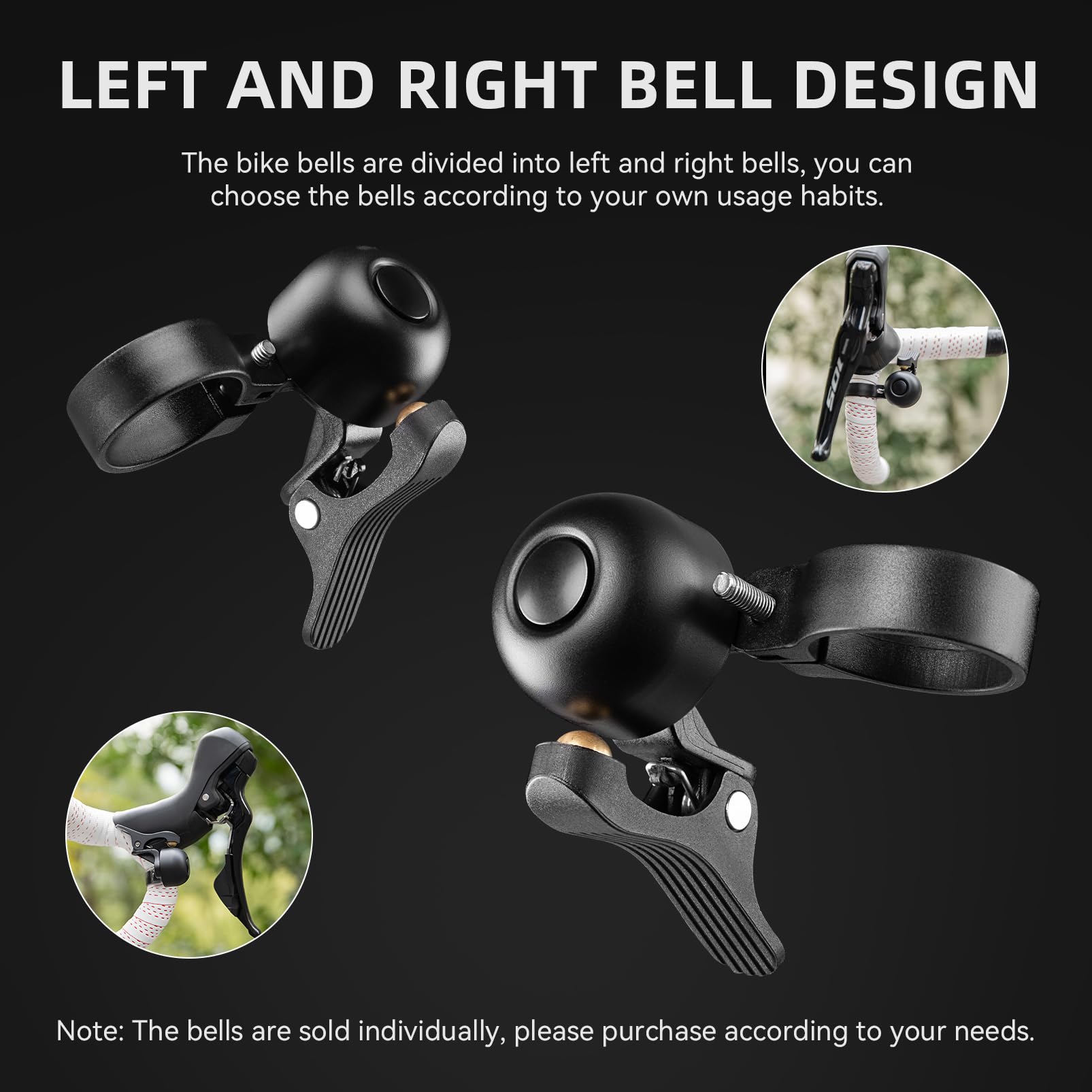 ROCKBROS Bike Bell Classic Bicycle Bell Road Bike Bells for Adults with Loud Sound and Fit for 1.06-1.18in/27-30mm Bicycle Handlebars - Image 6