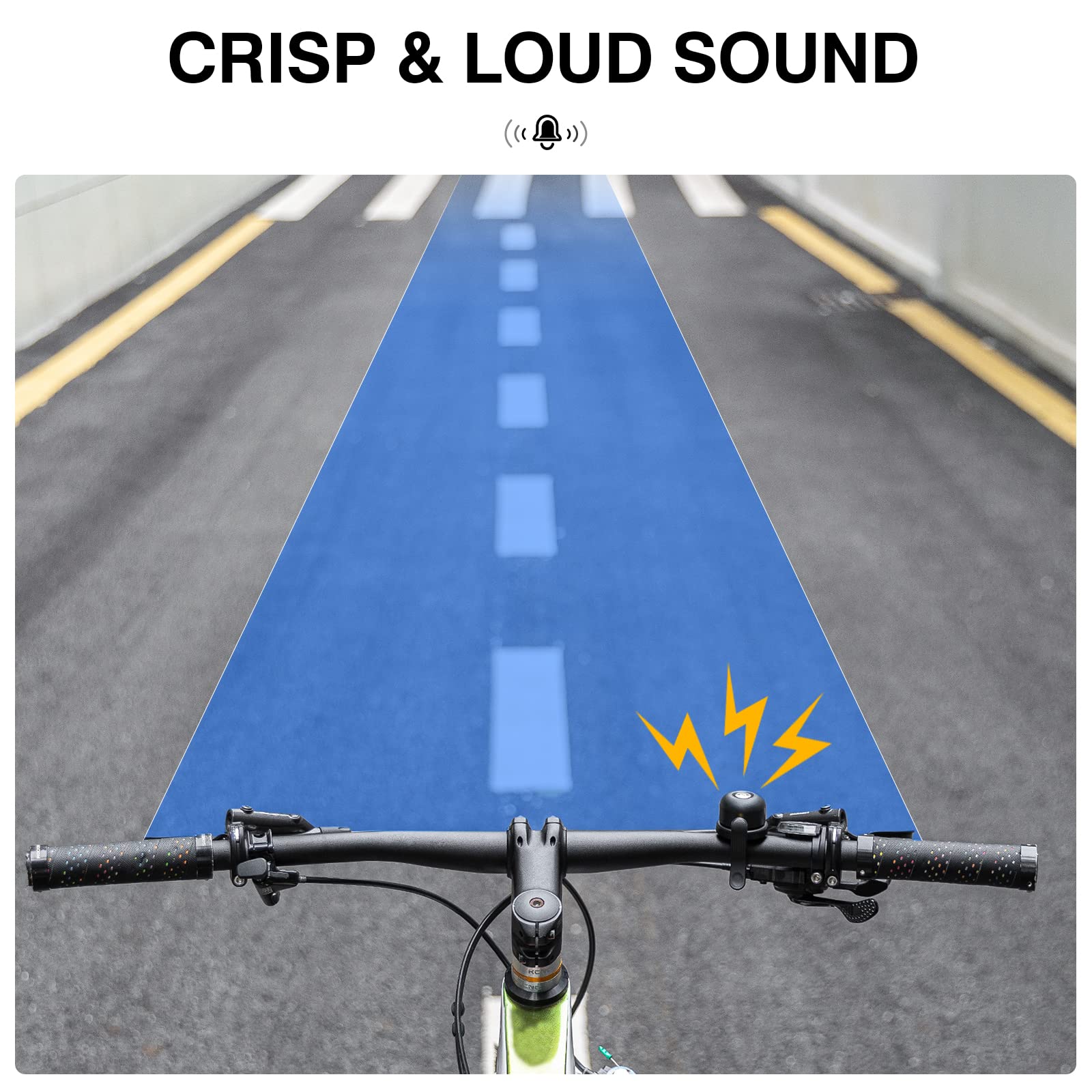 ROCKBROS Bike Bell for Apple AirTag Hidden Bike Mount Bike AirTag Holder GPS Tracker Bike Bell Anti-Theft for Adults Suitable for 0.87''/22.2, 1''/25.4, 1.25''/31.8mm Diameter Handlebar - Image 5