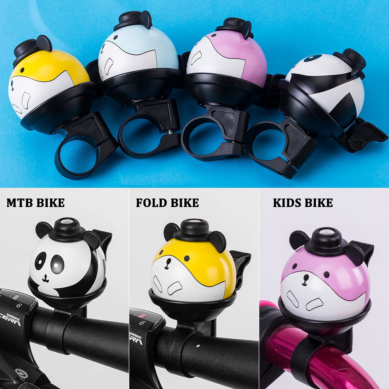 ROCKBROS Bike Bell for Kids Bicycle Bells Cycling Bells Cute Ring Ball Bike Accessories for Girls Boys Scooter Bike - Image 6
