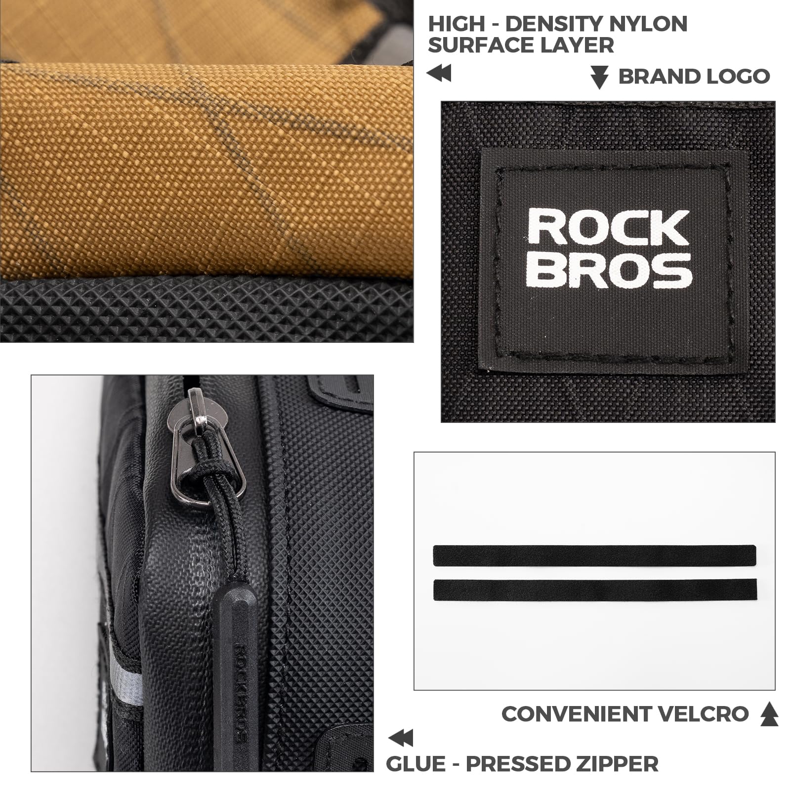 ROCKBROS Bike Frame Pouch Triangle Bike Pouch - Waterproof Small Bicycle Accessories for Boys Girls Men Women, Universally Compatible with Road Bikes, Brompton Bikes, Folding Bikes and Kids' Bikes - Image 4