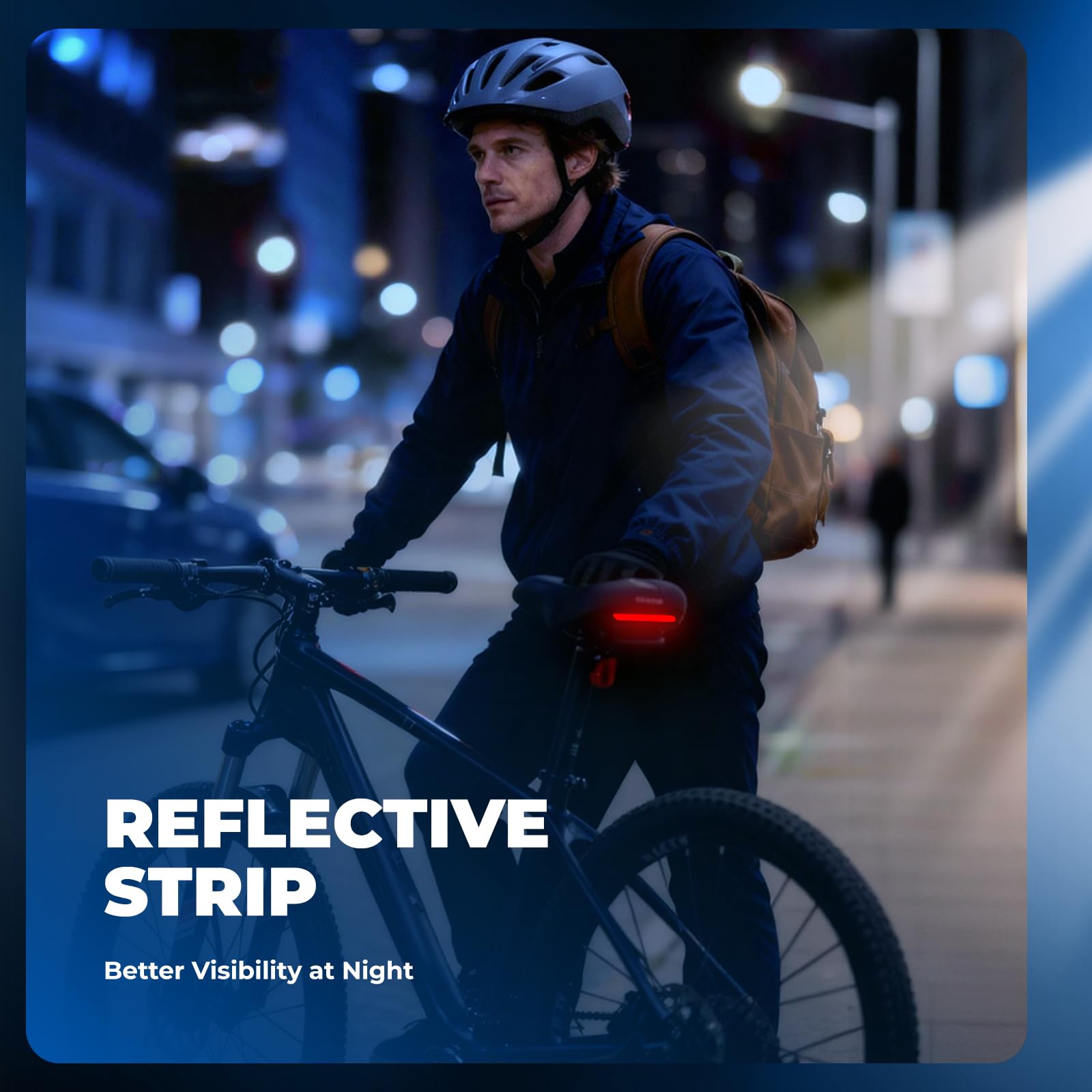 ROCKBROS Bike Seat Cushion for Men Women with Dual Shock Absorbing Ball Memory Foam - Ergonomic Bike Saddle, Handle for Easy Transport Soft Wide Waterproof Exercise Bicycle Seat for Peloton, Road Bike - Image 4