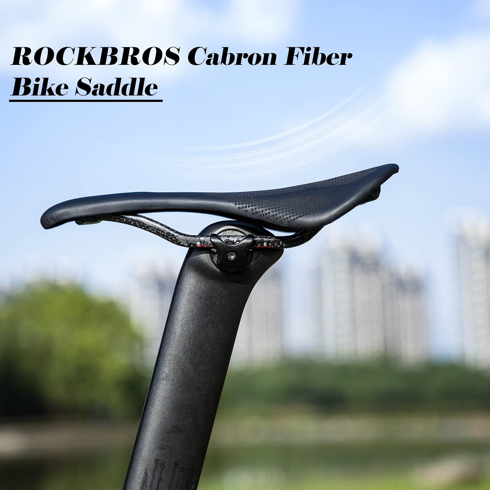 ROCKBROS Bike Seat Lightweight Carbon Fiber Bike Saddle Comfortable Road Bike Seat Bicycle Accessories for Men Women Pneumatic Cycling Saddle Cushion Shock Absorbing for Road MTB Mountain Bikes - Image 7