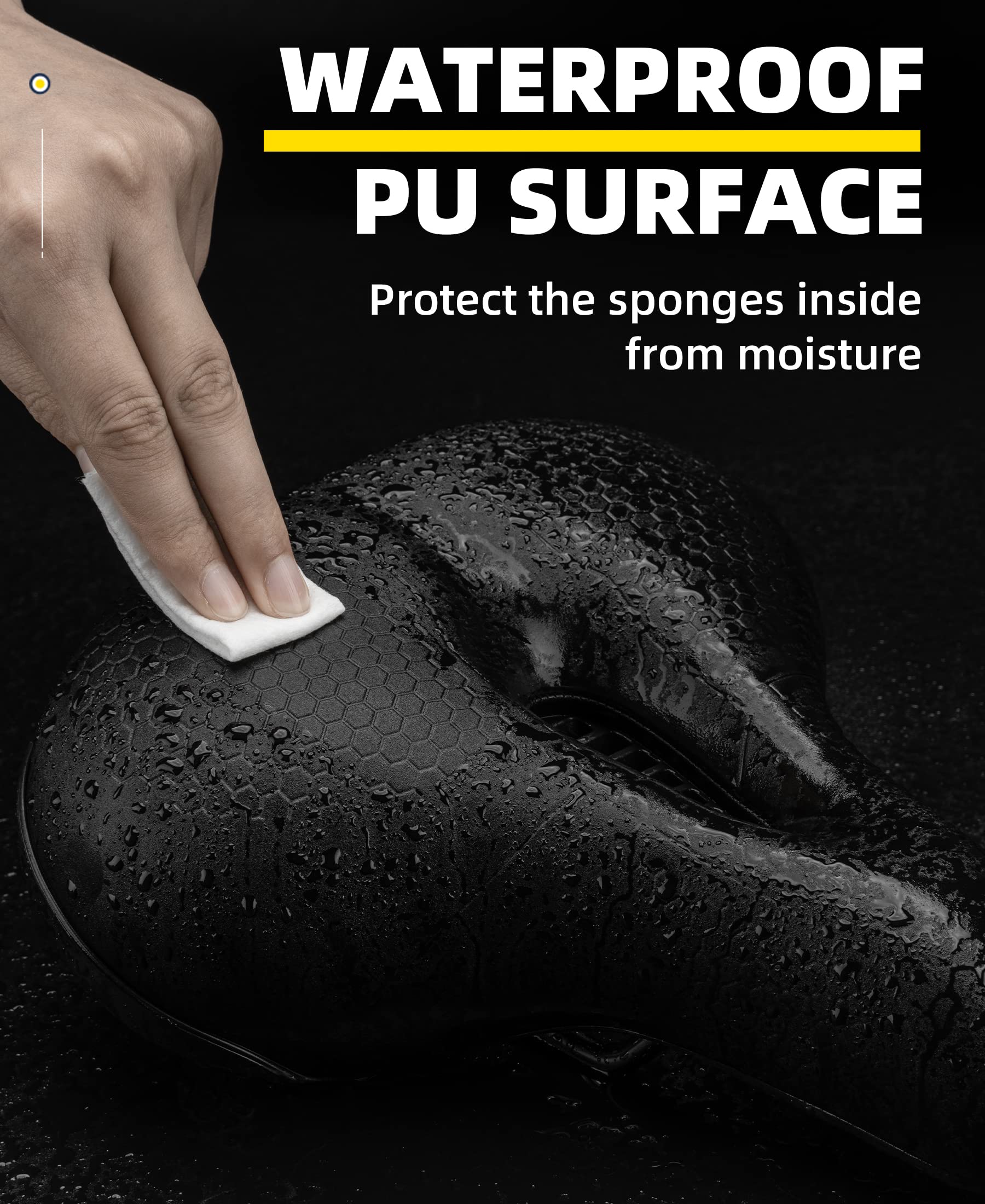 ROCKBROS Bike Seat Memory Foam Bike Saddle Comfortable Waterproof for City MTB Racing Bikes - Image 3