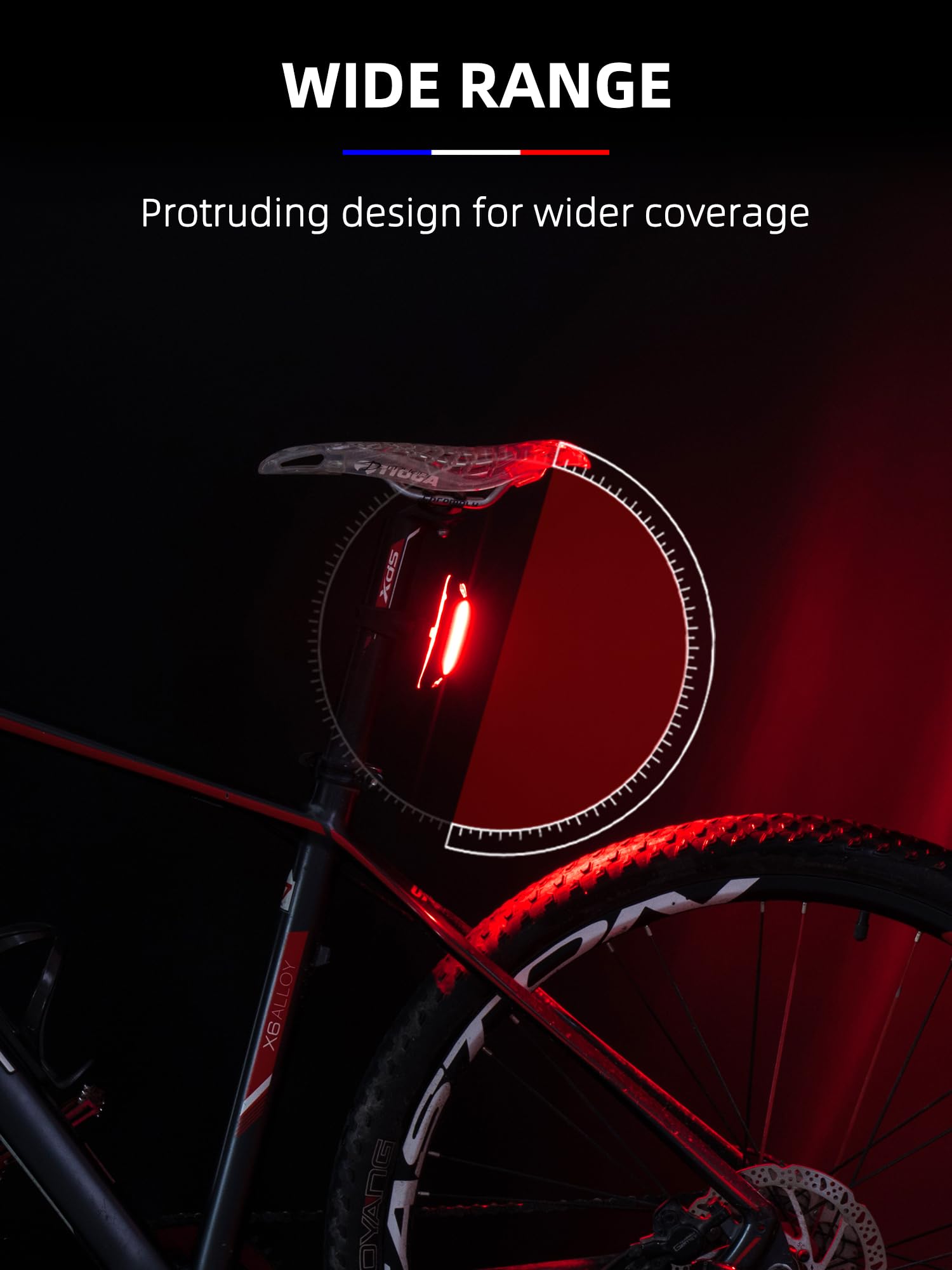 ROCKBROS Bike Tail Light USB Rechargeable LED Bike Rear Light 6 Modes IPX4 Bike Taillight for Night Riding - Image 3