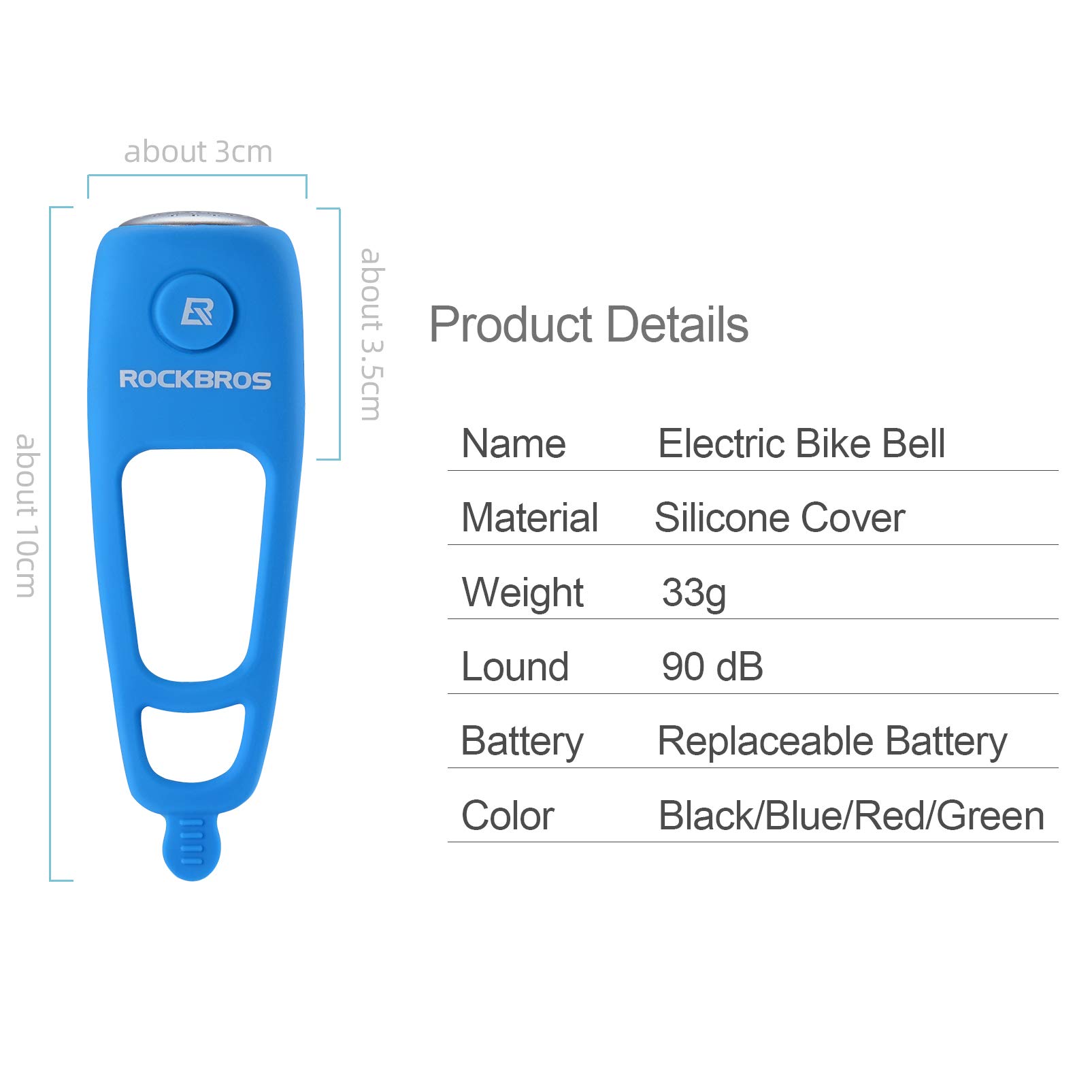 ROCKBROS Electra Bike Bell Electric Cycling Bells Horn Bicycle Horns Water-Resistant Bike Bells - Image 7