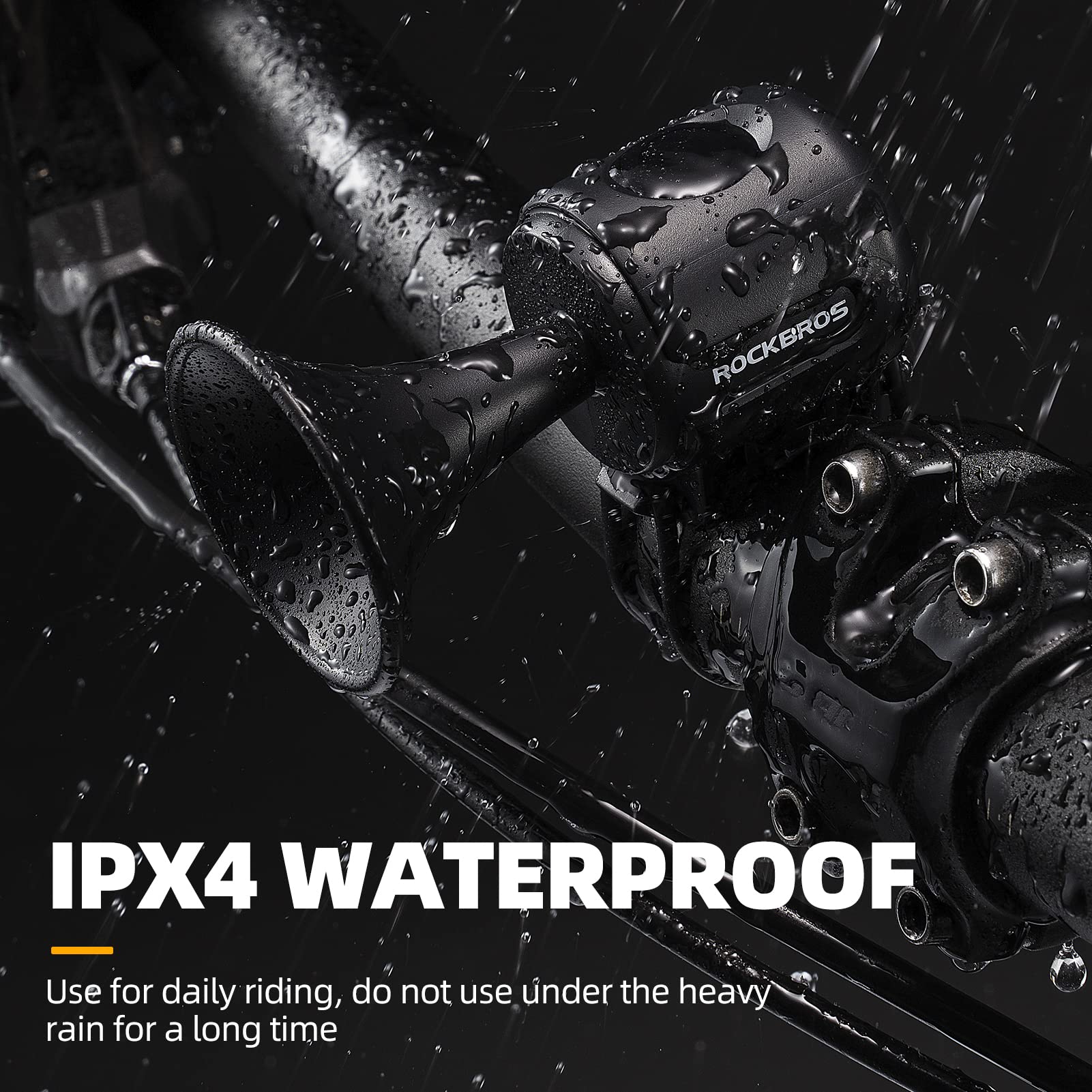 ROCKBROS Electric Bike Horn 120dB Adults Kids Bike Horn Alarm IPX4 Waterproof Electronic Bicycle Horns for Handlebars Ebike Scooter Horn - Image 5