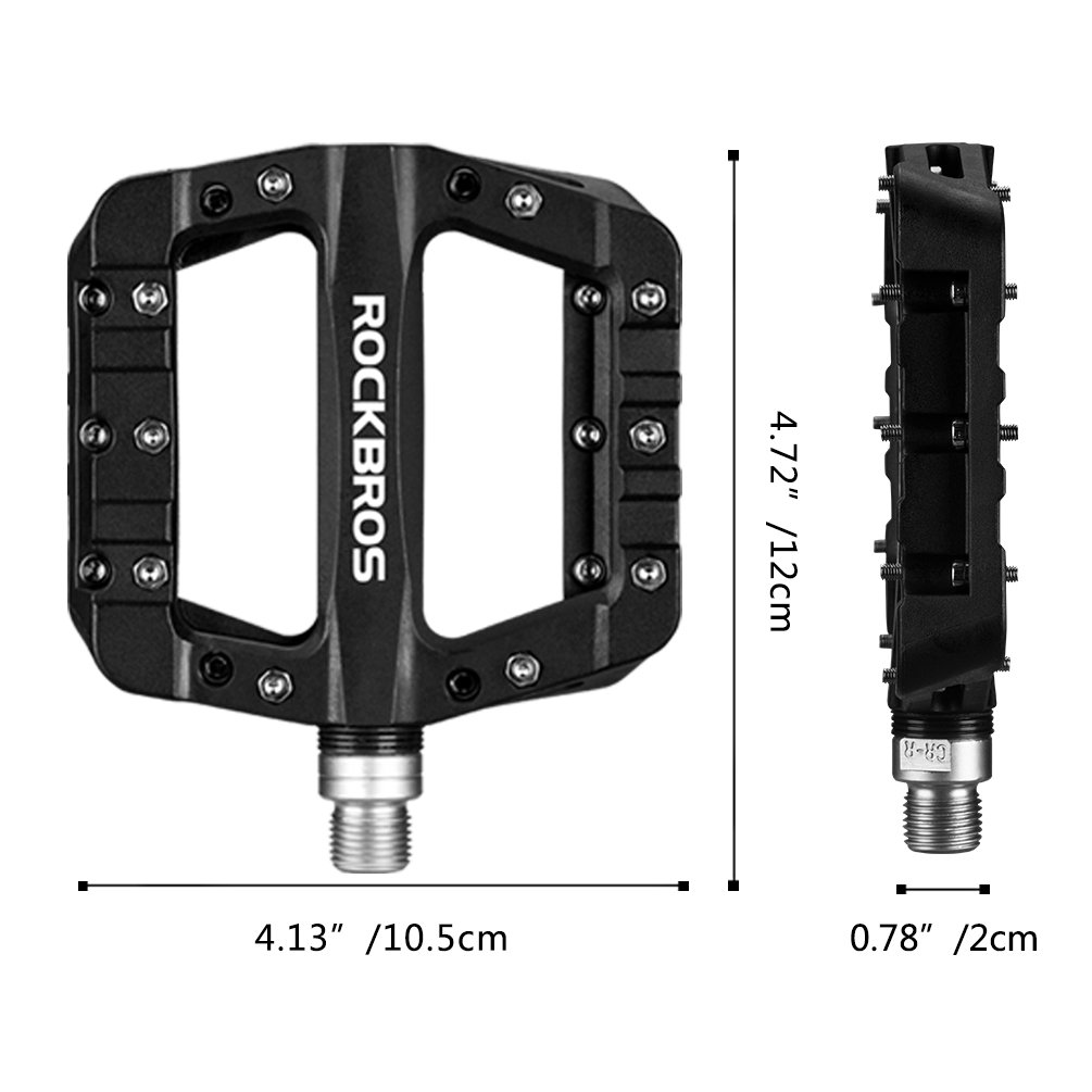 ROCKBROS MTB Pedals Mountain Bike Pedals Lightweight Nylon Fiber Bicycle Platform Pedals for BMX MTB 9/16" - Image 7